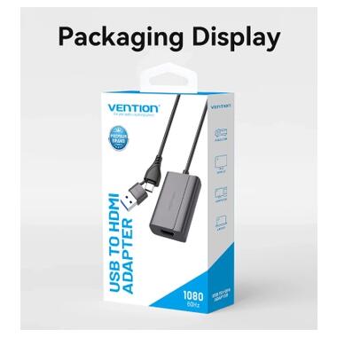 Переходник USB-C + USB-A to HDMI M 0.15m gray Vention (ACYHB) фото №2