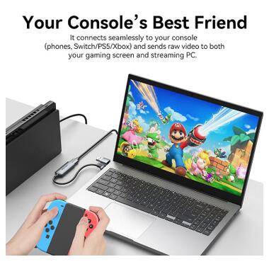 Переходник USB-C + USB-A to HDMI M 0.1m video capture gray Vention (ACWHA) фото №6