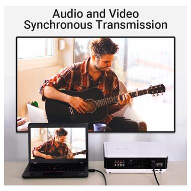 Кабель мультимедийный HDMI M to HDMI M 3.0m V2.0 4K60Hz 90° corner black Vention (AARBI) фото №8