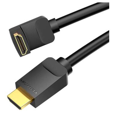 Кабель мультимедийный HDMI M to HDMI M 3.0m V2.0 4K60Hz 90° corner black Vention (AARBI) фото №3