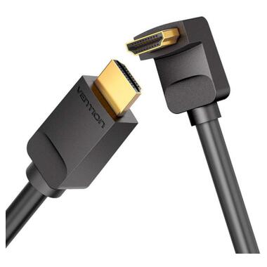 Кабель мультимедийный HDMI M to HDMI M 3.0m V2.0 4K60Hz 90° corner black Vention (AARBI) фото №2
