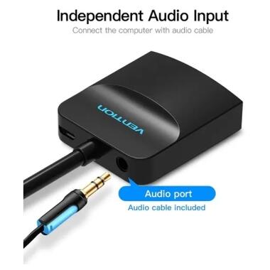Переходник VGA 15F to HDMI M 1080P 60Hz 3,5mm Audio 0.15m Vention (ACNBB) фото №4