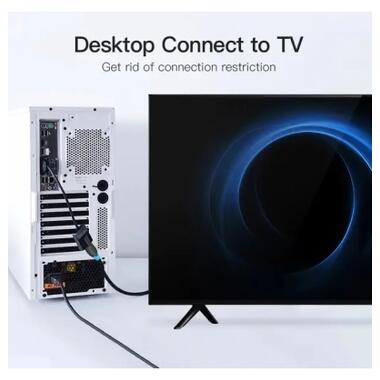 Переходник VGA 15F to HDMI M 1080P 60Hz 3,5mm Audio 0.15m Vention (ACNBB) фото №7