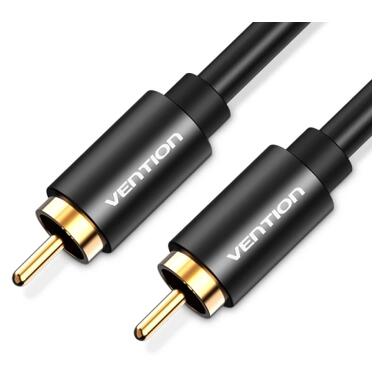 Кабель мультимедийный Vention 1xRCA M to 1xRCA M 1.0m digital black (VAB-R09-B100) фото №1