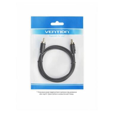 Кабель мультимедийный Vention 1xRCA M to 1xRCA M 1.0m digital black (VAB-R09-B100) фото №12