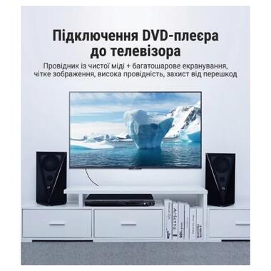Кабель мультимедийный Vention 1xRCA M to 1xRCA M 1.0m digital black (VAB-R09-B100) фото №6