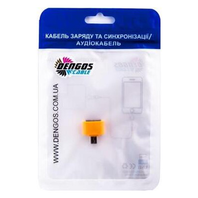 Перехідник Dengos USB - Micro USB (ADP-008-ORANGE) фото №1
