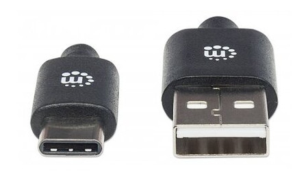 Кабель USB 2.0 AM Manhattan Type-C M 3.0m Чорний (354936) фото №7