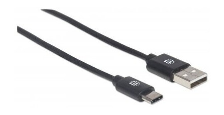 Кабель USB 2.0 AM Manhattan Type-C M 3.0m Чорний (354936) фото №5