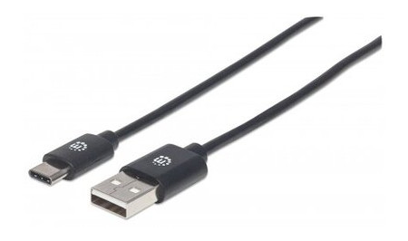 Кабель USB 2.0 AM Manhattan Type-C M 3.0m Чорний (354936) фото №3