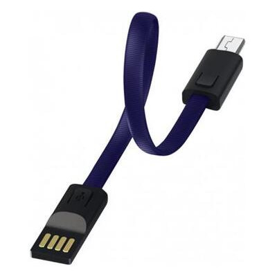 Дата кабель ColorWay USB 2.0 AM to Micro USB 5P 0.22 м blue (CW-CBUM022-BL) фото №1