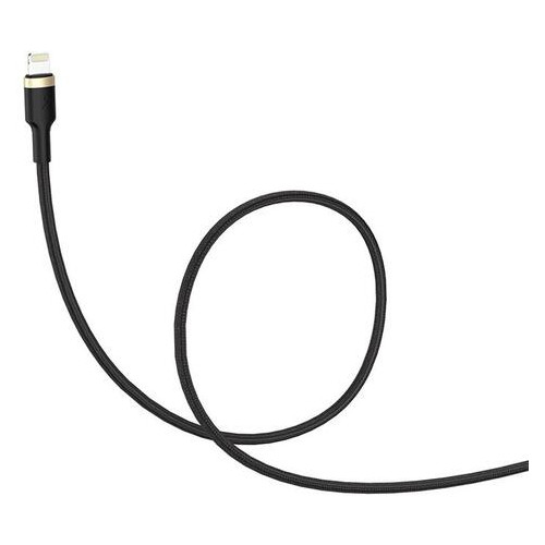 Кабель ColorWay USB - Lightning спіраль 2.4 А 1 м Black (CW-CBUL051-BK) фото №2