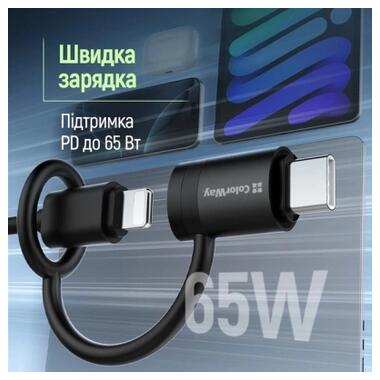 Переходник Lightning F to USB-C M black ColorWay (CW-AD-CL2) фото №7