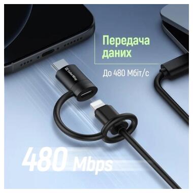 Переходник Lightning F to USB-C M black ColorWay (CW-AD-CL2) фото №8