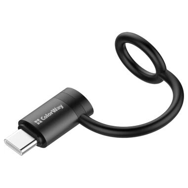 Переходник Lightning F to USB-C M black ColorWay (CW-AD-CL2) фото №1