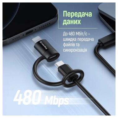 Переходник USB-C F to Lightning M black ColorWay (CW-AD-LC) фото №9