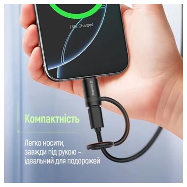 Переходник USB-C F to Lightning M black ColorWay (CW-AD-LC) фото №12