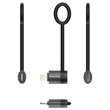 Переходник USB-C F to Lightning M black ColorWay (CW-AD-LC) фото №5