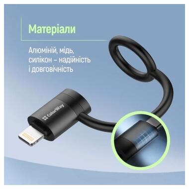 Переходник USB-C F to Lightning M black ColorWay (CW-AD-LC) фото №10