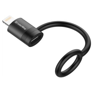 Переходник USB-C F to Lightning M black ColorWay (CW-AD-LC) фото №2