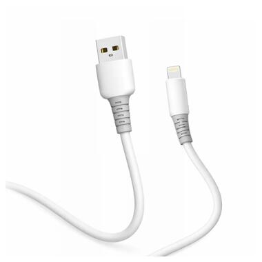Дата кабель USB 2.0 AM to Lightning 1.0m 3A liquid silicone white ColorWay (CW-CBUL093-WT) фото №2