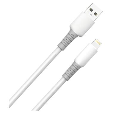 Дата кабель USB 2.0 AM to Lightning 1.0m 3A liquid silicone white ColorWay (CW-CBUL093-WT) фото №1