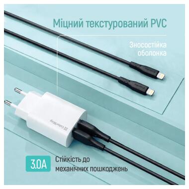 Дата кабель USB 2.0 AM to Lightning 2.0m 3A textured PVC black ColorWay (CW-CBUL095-BK) фото №8