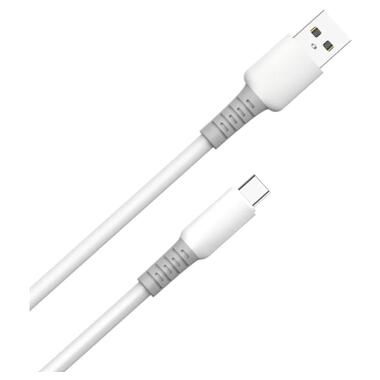 Дата кабель USB 2.0 AM to USB-C 1.0m 3A liquid silicone white ColorWay (CW-CBUC093-WT) фото №2