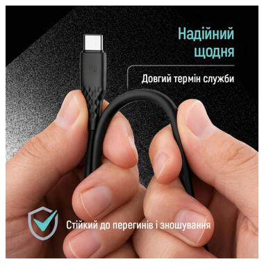 Дата кабель USB 2.0 AM to USB-C 2.0m 3A textured PVC black ColorWay (CW-CBUC095-BK) фото №11