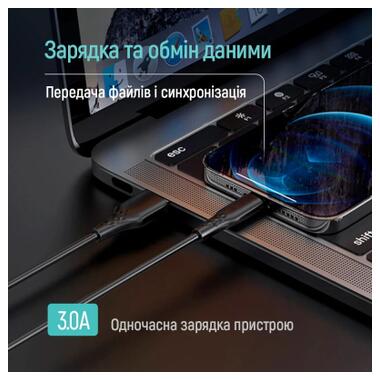 Дата кабель USB 2.0 AM to USB-C 2.0m 3A textured PVC black ColorWay (CW-CBUC095-BK) фото №10