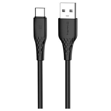 Дата кабель USB 2.0 AM to USB-C 2.0m 3A textured PVC black ColorWay (CW-CBUC095-BK) фото №3