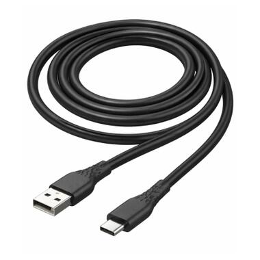 Дата кабель USB 2.0 AM to USB-C 2.0m 3A textured PVC black ColorWay (CW-CBUC095-BK) фото №1