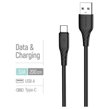 Дата кабель USB 2.0 AM to USB-C 2.0m 3A textured PVC black ColorWay (CW-CBUC095-BK) фото №5