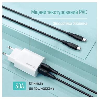 Дата кабель USB 2.0 AM to USB-C 2.0m 3A textured PVC black ColorWay (CW-CBUC095-BK) фото №8