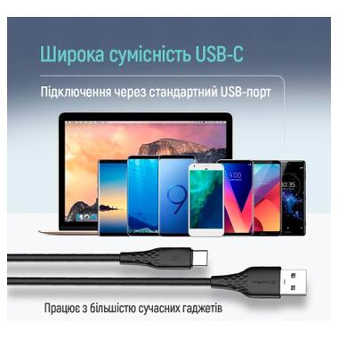 Дата кабель USB 2.0 AM to USB-C 2.0m 3A textured PVC black ColorWay (CW-CBUC095-BK) фото №7