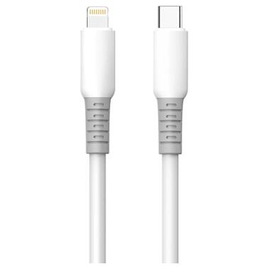 Дата кабель USB-C to Lightning 1.0m PD30W liquid silicone white ColorWay (CW-CBPDCL093-WT) фото №1