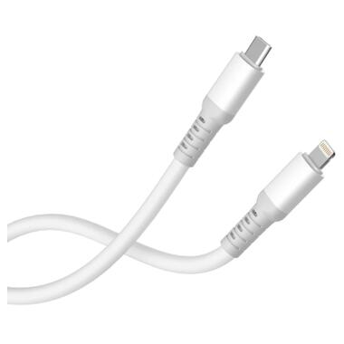 Дата кабель USB-C to Lightning 1.0m PD30W liquid silicone white ColorWay (CW-CBPDCL093-WT) фото №3