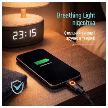 Дата кабель USB-C to USB-C 1.0m 3A PD60W black ColorWay (CW-CBPDCC103-BK) фото №7
