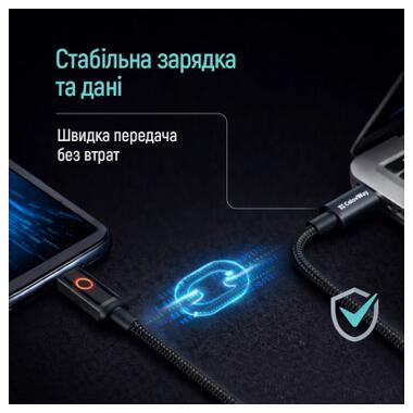 Дата кабель USB-C to USB-C 1.0m 3A PD60W black ColorWay (CW-CBPDCC103-BK) фото №10