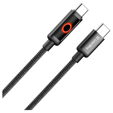 Дата кабель USB-C to USB-C 1.0m 3A PD60W black ColorWay (CW-CBPDCC103-BK) фото №2