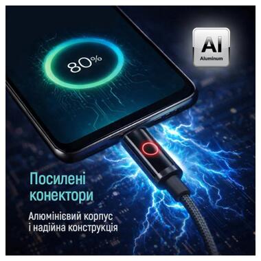 Дата кабель USB-C to USB-C 1.0m 3A PD60W black ColorWay (CW-CBPDCC103-BK) фото №9