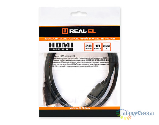 Кабель Real-El HDMI VER. 2.0 MM 1.0M фото №3