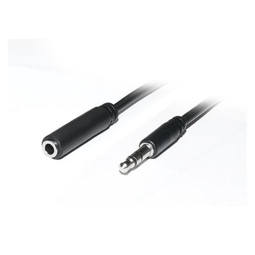 Аудіо-кабель Real-El Audio Pro mini-jack 3.5мм(M)-mini-jack 3.5мм(F) 1м Чорний (EL123500041) фото №2