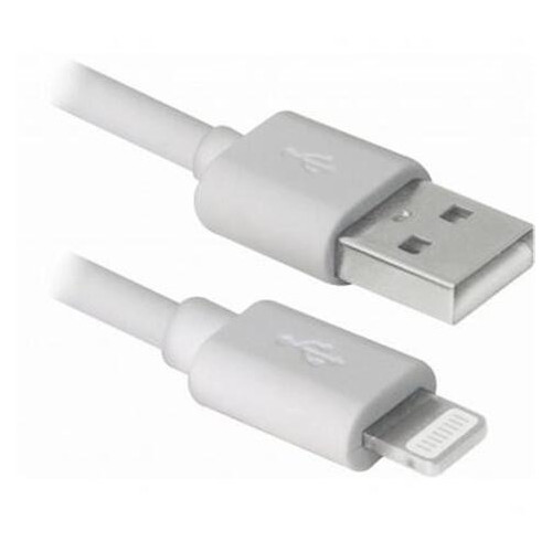 Кабель Real-El Rainbow USB Type-C-Lightning 1m White (4743304104710) фото №1