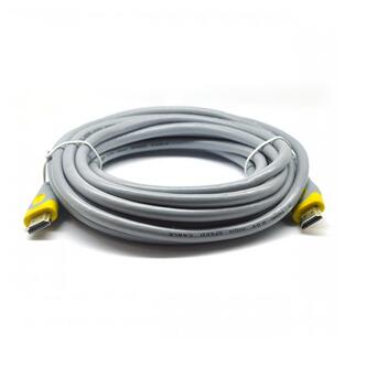 Кабель Merlion (YT-HDMI(M)/(M)HSV2.0-10m/10125) HDMI-HDMI 10м Grey/Yellow пакет фото №1