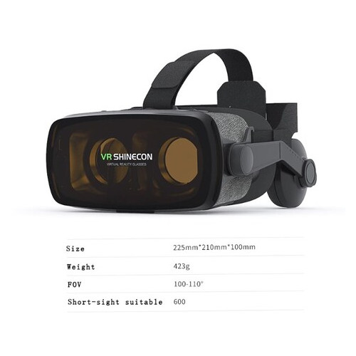 Очки виртуальной реальности Shinecon VR SC-G07E Black фото №4