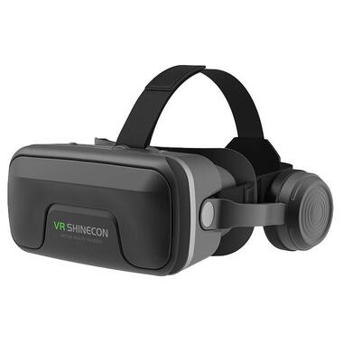 Окуляри віртуальної реальності для смартфонів Shinecon SC-G04DEA із навушниками (Чорний) фото №6