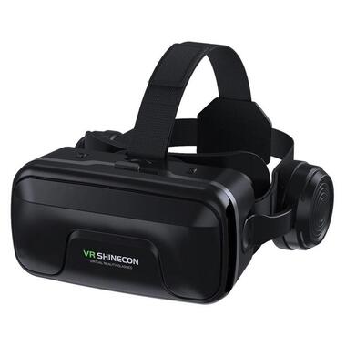 Окуляри віртуальної реальності для смартфонів Shinecon SC-G04DEA із навушниками (Чорний) фото №1