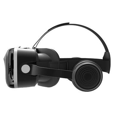 Окуляри віртуальної реальності для смартфонів Shinecon SC-G04DEA із навушниками (Чорний) фото №4