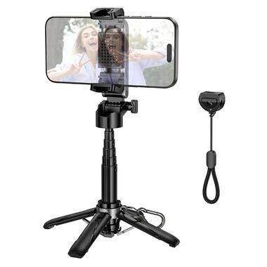 Селфи-монопод HOCO K27 Magic portable mini live broadcast stand Black (6942007654067) фото №1